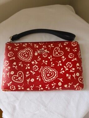 Coach Red Lace Wristlet